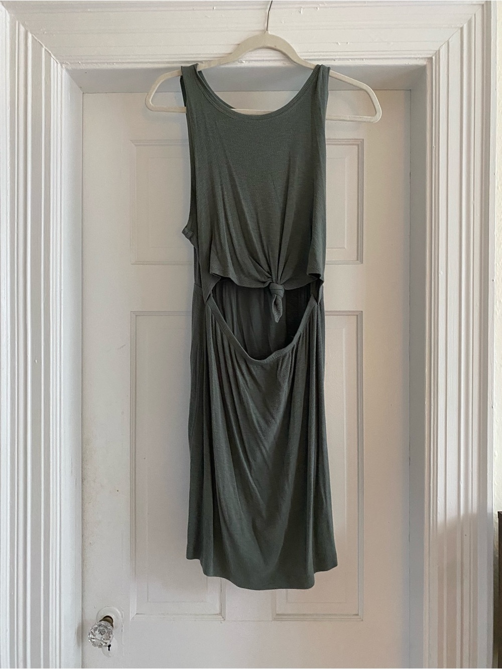 Aerie Knot-Front Olive Green Women’s Dress